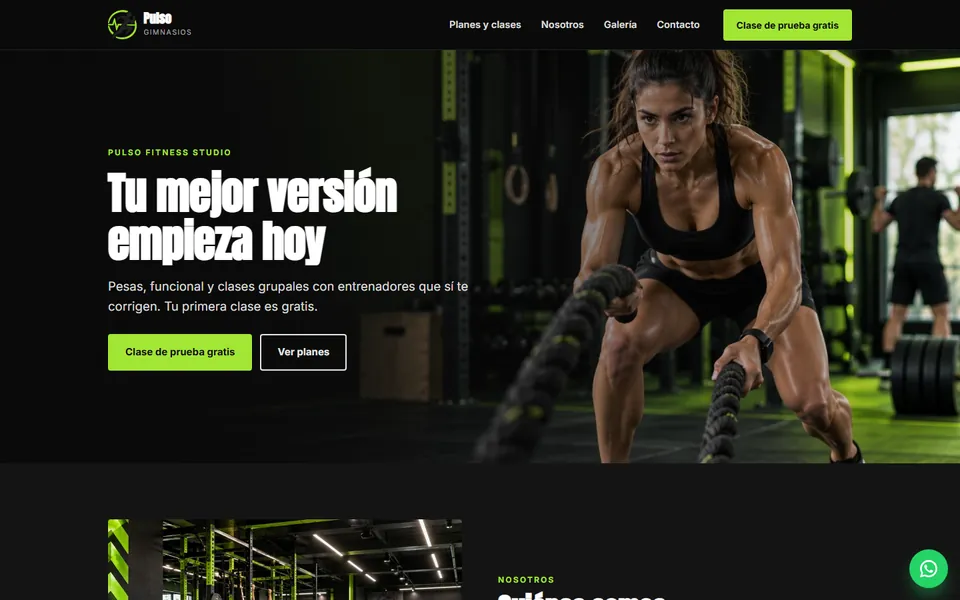 Diseño alto impacto para gimnasios: portada de Pulso Fitness Studio