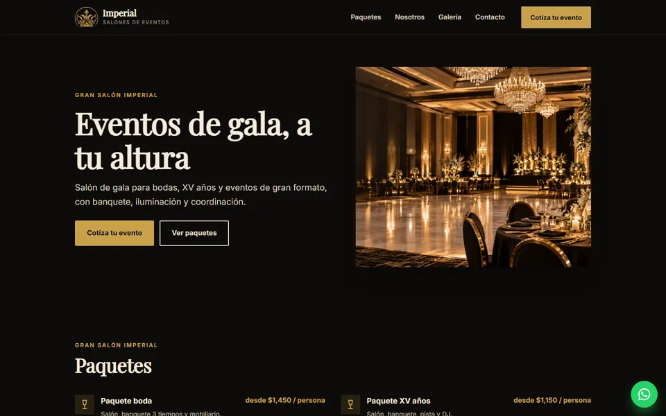 Diseño gran salón para salones de eventos: portada de Gran Salón Imperial